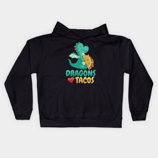 'Dragons Love Tacos' Awesome Dragons Gift Kids Hoodie